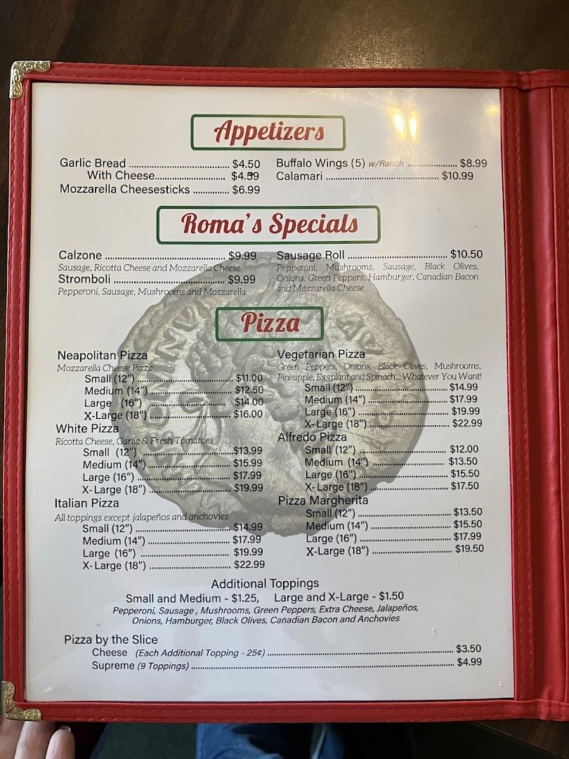Roma's Pizza Menu image 2